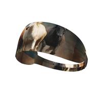 Bandeau de sport élastique YYHWHJDE Trois chevaux au galop Photo Doux Respirant Séchage rapide
