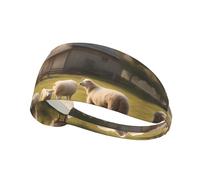 Bandeau de Sport en Plein air, Beaucoup de Mignons Moutons imprimés Bandeau Absorbant la Transpiration, Voyage Yoga Cyclisme Sport élastique Fitness.