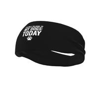 Bandeau de Sport Extensible « Je ne Parle qu'à Mon Chien Aujourd'hui » pour Hommes et Femmes, idéal pour la Course, Le Yoga et la Salle de Sport.