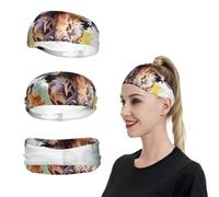 Bandeau de sport extensible pour homme et femme, motif cerf, girafe, aquarelle, évacuation de l'humidité, pour la course à pied, le tennis