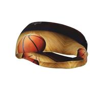 Bandeau de sport imprimé Basketball Arena pour homme et femme - Bandeau élastique pour la gym, l'exercice, la course à pied