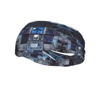 Bandeau de sport imprimé Cabin of The Future pour homme et femme - Respirant et extensible - Pour la gym, la course à pied