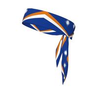 Bandeau de sport imprimé drapeau des îles Marshall double face avec cravates, polyvalent pour jogging, cyclisme, exercice