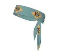 Bandeau de sport imprimé drapeau du Delaware pour l'entraînement, la course à pied, le yoga, taille unique