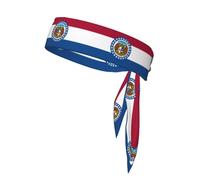 Bandeau de sport imprimé du drapeau de l'État du Missouri pour hommes et femmes, bandana de sport pour yoga, gym