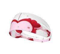 Bandeau de sport imprimé petit coeur rouge - Bandeau pour cyclisme, tennis, voyage et sports de plein air