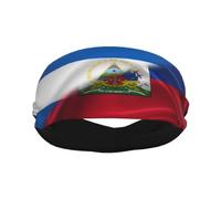 Bandeau de sport moitié Nicaragua Nicaragua moitié drapeau Haïti pour homme et femme, bandeau d'entraînement évacuant l'humidité, bandeau anti-transpiration pour la course, le cyclisme, le football, l