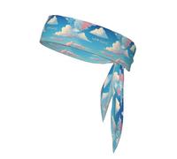 Bandeau de sport multifonction pour homme et femme - Motif nuage d'amour - Séchage rapide - Évacuation de l'humidité - YYHHAOFA