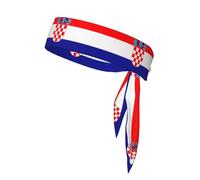 Bandeau de Sport performant aux Couleurs du Drapeau de la République de Croatie - Bandeau Double Face Respirant pour la Course à Pied, Le Yoga et la Salle de Sport
