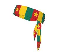 Bandeau de Sport performant aux Couleurs du Drapeau du Cameroun - Bandeau Double Face Respirant pour la Course à Pied, Le Yoga et la Salle de Sport