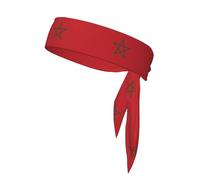 Bandeau de Sport performant aux Couleurs du Drapeau du Maroc - Bandeau Double Face Respirant pour la Course à Pied, Le Yoga et la Salle de Sport