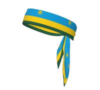 Bandeau de Sport performant aux Couleurs du Drapeau du Rwanda - Bandeau Double Face Respirant pour la Course à Pied, Le Yoga et la Salle de Sport