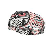 Bandeau de sport polyvalent avec image de hibou BROLEO Love - Bandeau extensible et évacuant l'humidité pour yoga, fitness