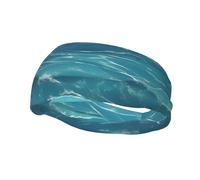 Bandeau de Sport Polyvalent avec imprimé « The Deep Blue Sea » - Bandeau Extensible évacuant l'humidité pour Le Yoga et Le Fitness