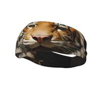 Bandeau de sport polyvalent avec imprimé tigre XBKGOHA Mr. Dancing - Bandeau extensible et évacuant l'humidité pour le yoga et le fitness