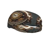 Bandeau de sport polyvalent avec motif horloge YYHWHJDE Steampunk - Bandeau extensible et évacuant l'humidité pour yoga, fitness