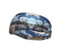 Bandeau de sport polyvalent avec motif phare YYHWHJDE - Bandeau extensible et évacuant l'humidité pour yoga, fitness