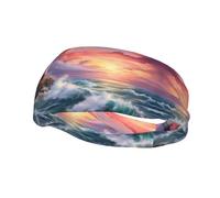 Bandeau de sport polyvalent avec motif phare YYHWHJDE peinture diamant - Bandeau extensible et évacuant l'humidité pour yoga, fitness