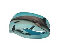 Bandeau de sport polyvalent avec motif YYHWHJDE poisson dans la mer profonde - Bandeau extensible et évacuant l'humidité pour yoga, fitness