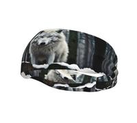 Bandeau de sport polyvalent BROLEO A Lone Wolf Picture - Bandeau extensible et évacuant l'humidité pour yoga, fitness