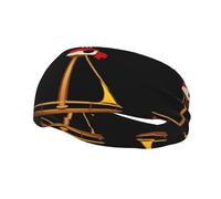 Bandeau de sport polyvalent - Chapeau de pirate YYHWHJDE imprimé sur un voilier - Bandeau extensible et évacuant l'humidité pour yoga, fitness