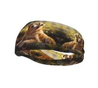 Bandeau de sport polyvalent imprimé XBKGOHA golden retriever - Bandeau extensible et évacuant l'humidité pour le yoga et le fitness