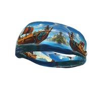 Bandeau de sport polyvalent motif bateau YYHWHJDE Vikings - Bandeau extensible et évacuant l'humidité pour yoga, fitness