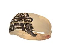 Bandeau de sport polyvalent XBKGOHA vintage Paris Tour Eiffel Papillon Imprimé - Bandeau extensible et évacuant l'humidité pour yoga, fitness