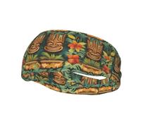 Bandeau de sport polyvalent YYHWHJDE Aloha Tiki imprimé - Bandeau extensible et évacuant l'humidité pour yoga, fitness