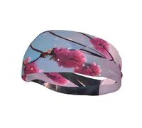 Bandeau de sport polyvalent YYHWHJDE avec imprimé de petites fleurs roses - Bandeau extensible et évacuant l'humidité pour yoga, fitness