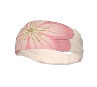 Bandeau de sport polyvalent YYHWHJDE avec imprimé petites fleurs de cerisier roses - Bandeau extensible et évacuant l'humidité pour le yoga, le fitness
