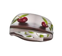 Bandeau de sport polyvalent YYHWHJDE avec motif mignon de petites cerises - Bandeau extensible et évacuant l'humidité pour yoga, fitness