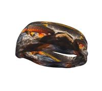 Bandeau de sport polyvalent YYHWHJDE Brook Trout Fly Fishing Prints - Bandeau extensible et évacuant l'humidité pour yoga, fitness