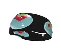 Bandeau de sport polyvalent YYHWHJDE Cherry in the Bubble Prints - Bandeau extensible et évacuant l'humidité pour yoga, fitness