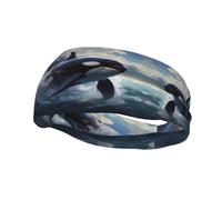 Bandeau de sport polyvalent YYHWHJDE Orque Killer Whale - Bandeau extensible et évacuant l'humidité pour yoga, fitness