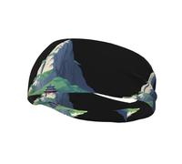 Bandeau de sport polyvalent YYHWHJDE The Majestic Mount Tai Pattern - Bandeau extensible et évacuant l'humidité pour yoga, fitness