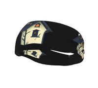 Bandeau de sport polyvalent YYHWHJDE The Scary Crow House Prints - Bandeau extensible et évacuant l'humidité pour yoga, fitness