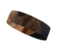 Bandeau de Sport pour Femmes et Hommes, Motif Golden Retriever, Bandeau élastique Unisexe pour la Course à Pied, Le Basket-Ball, Blanc