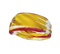 Bandeau de sport pour homme et femme avec imprimé drapeau de l'Espagne, pour la course, le fitness, le yoga, le cyclisme, évacuation de la transpiration antidérapant