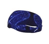 Bandeau de sport pour homme et femme - Motif étoiles filantes - Pour la course à pied, le fitness, le yoga, le cyclisme - Anti-transpiration - Antidérapant