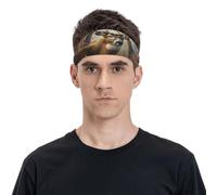 Bandeau de sport pour homme et femme Motif forêt de cerfs sauvages américains