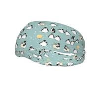 Bandeau de sport pour homme et femme, motif pingouin, ballons, flocon de neige, pour la course, le fitness, le yoga, le cyclisme, évacuation de la transpiration, antidérapant