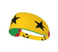 Bandeau de sport pour homme et femme - Respirant - Motif drapeau de Sao Tomé et Principe - Pour entraînement, course à pied, gym