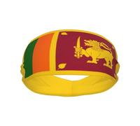Bandeau De Sport pour Hommes Femmes Bandeau Large Tendance Aux du Drapeau National du Sri Lanka pour Fitness Jogging Course À Pied Cyclisme Randonnée Yoga Bandeae Extensible pour Cheveux