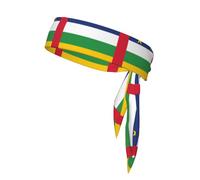 Bandeau de sport réglable avec drapeau de l'Afrique centrale, antidérapant, durable, élégant et stable, adapté pour le tennis, le football et la course à pied