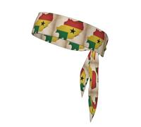 Bandeau de sport réglable pour homme, motif drapeau de Sao Tomé-et-Principe Map04, bandeau de sport pour yoga, course à pied, basket-ball