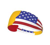 Bandeau de sport respirant pour homme et femme - Motif drapeau américain de l'Espagne - Pour l'entraînement, la course à pied, la gym