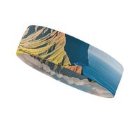 Bandeau de sport Seaside Mountain Skyline pour homme et femme, s'adapte à toutes les tailles de tête, ultra absorbant et antidérapant pour la course à pied, le yoga, la gym