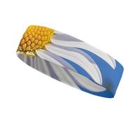 Bandeau de sport Spring Daisy pour homme et femme, s'adapte à toutes les tailles de tête, ultra absorbant et antidérapant pour la course à pied, le yoga, la gym