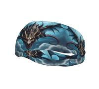 Bandeau de sport tendance avec imprimé dragon volant WHJSHOP absorbant la transpiration pour homme et femme